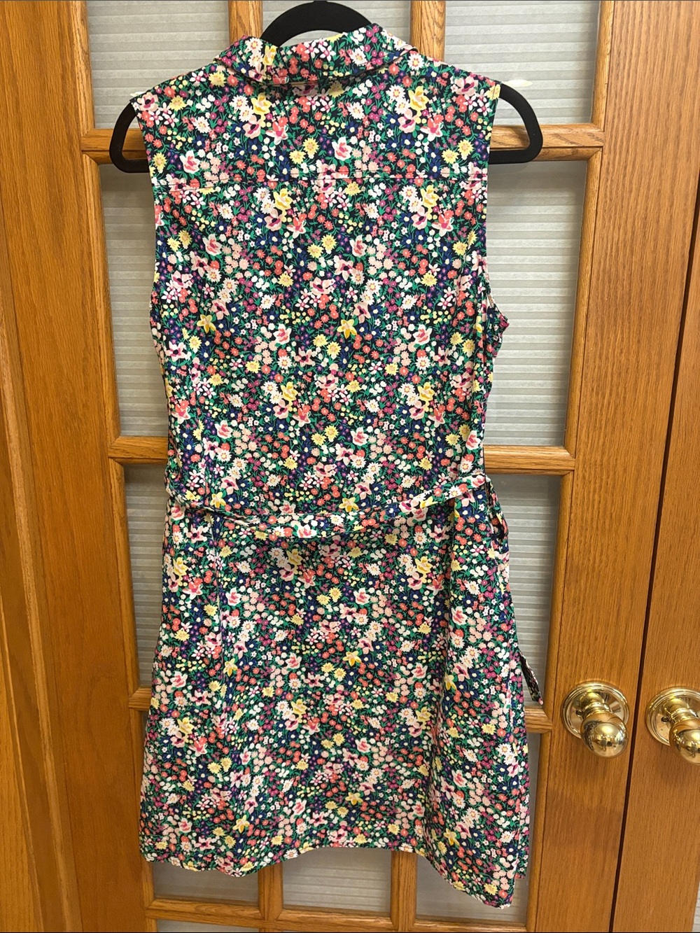 EUC Tommy Hilfiger Multicolor Sleeveless Floral Shirt Dress - Picture 3 of 3